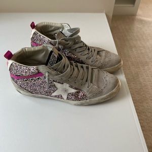 Golden goose pink mid star sneakers